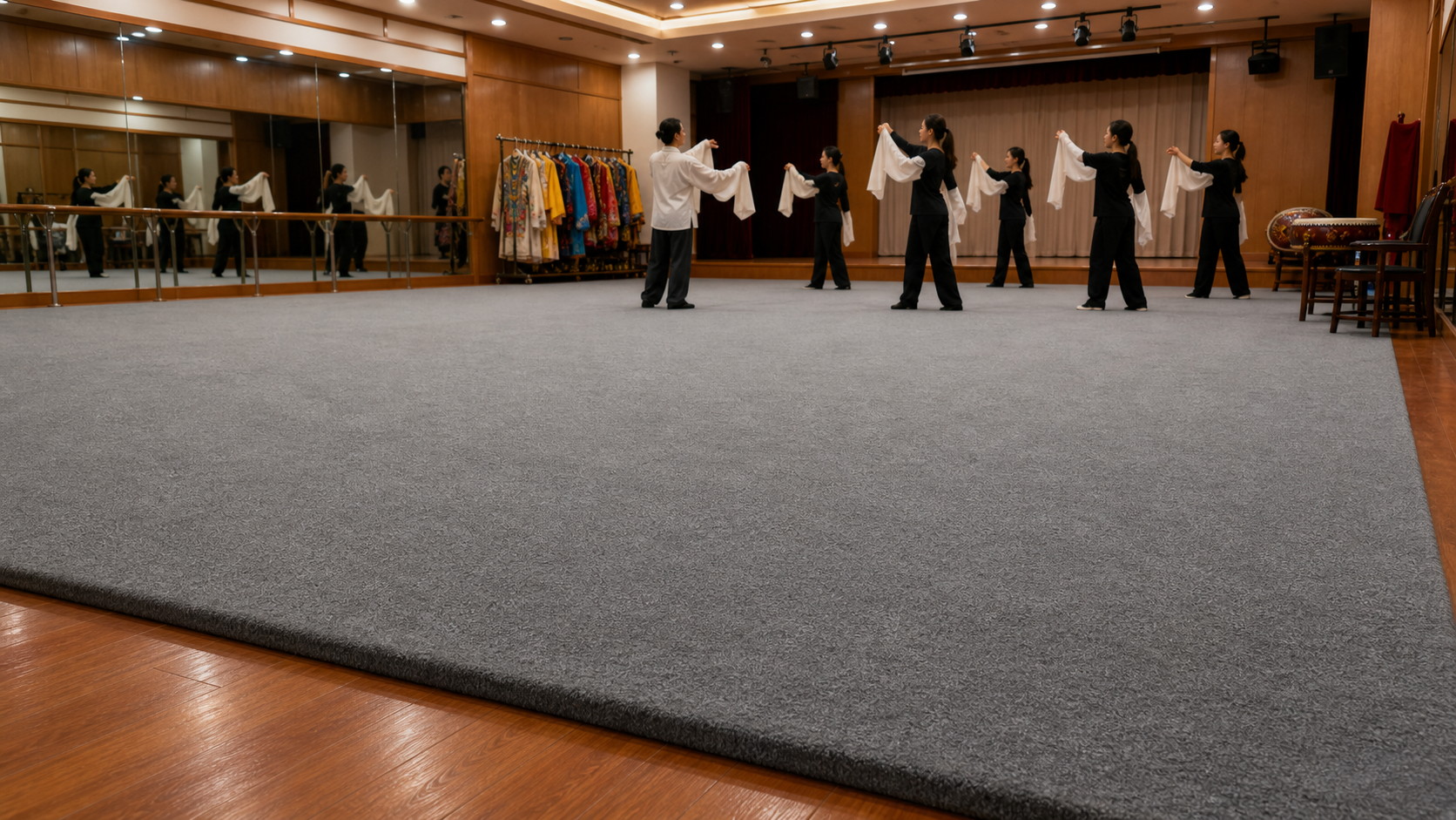 京剧教室教学素色地毯1