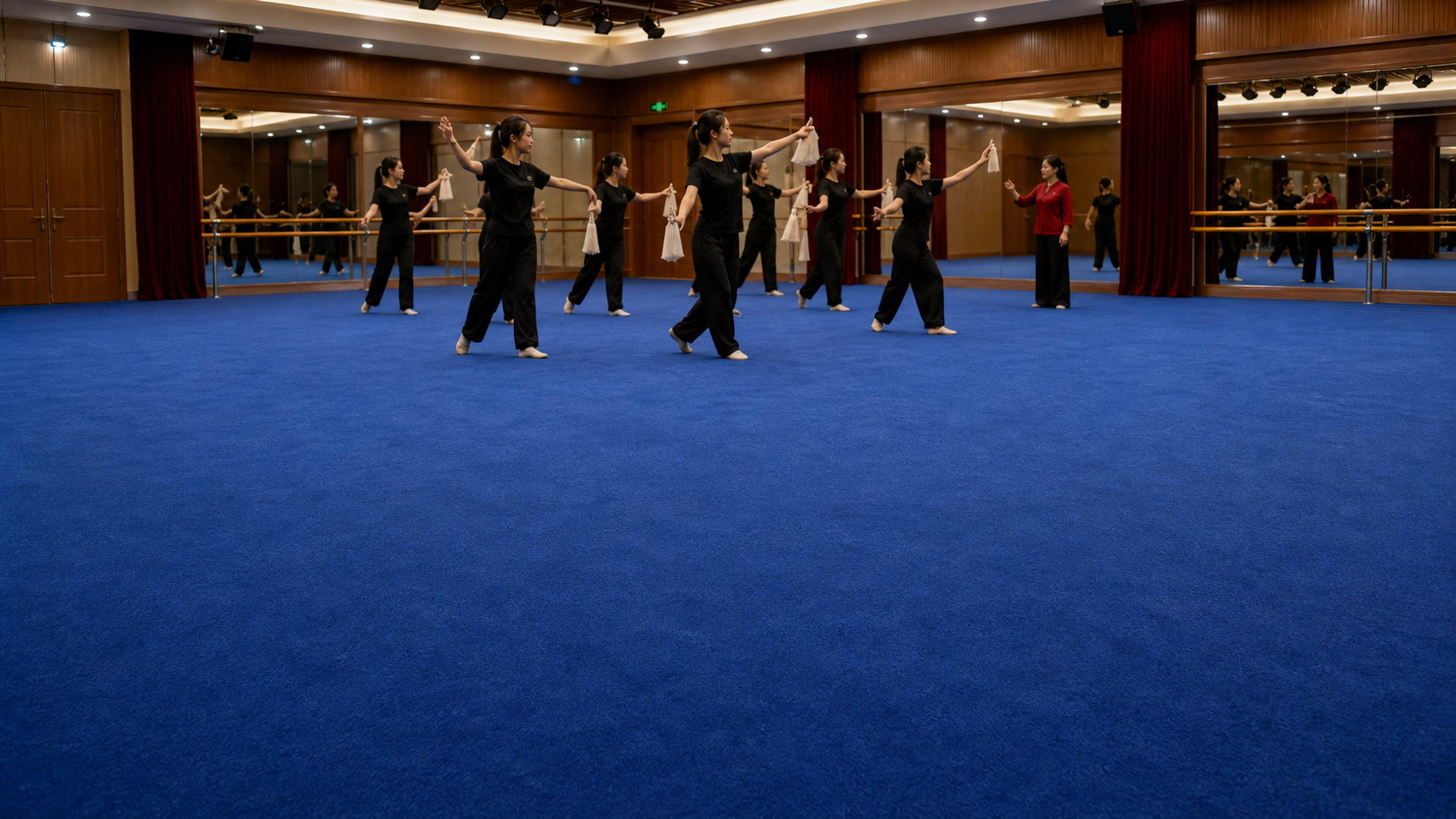 京剧教室教学素色地毯3