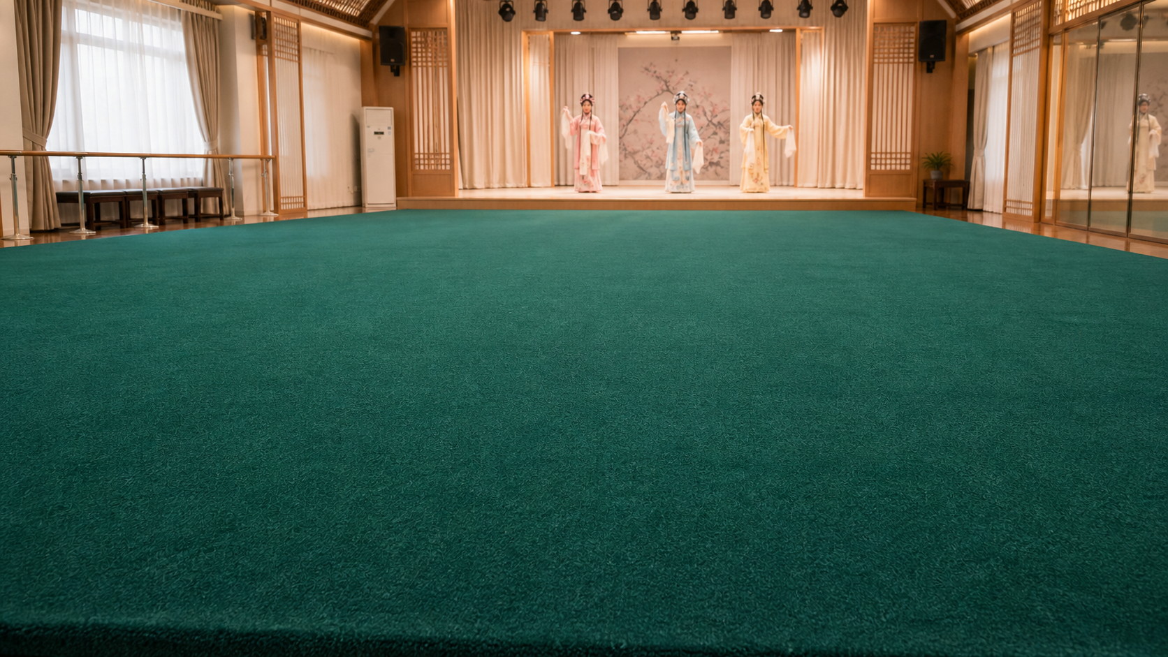 越剧演出照片素色地毯1